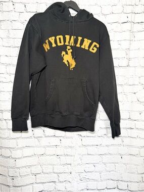 Blue 84 Black Hoodie with Gold Accent